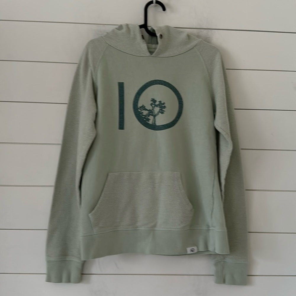 Tentree Size XS Nubby French Terry Reverse Weave Hoody Green